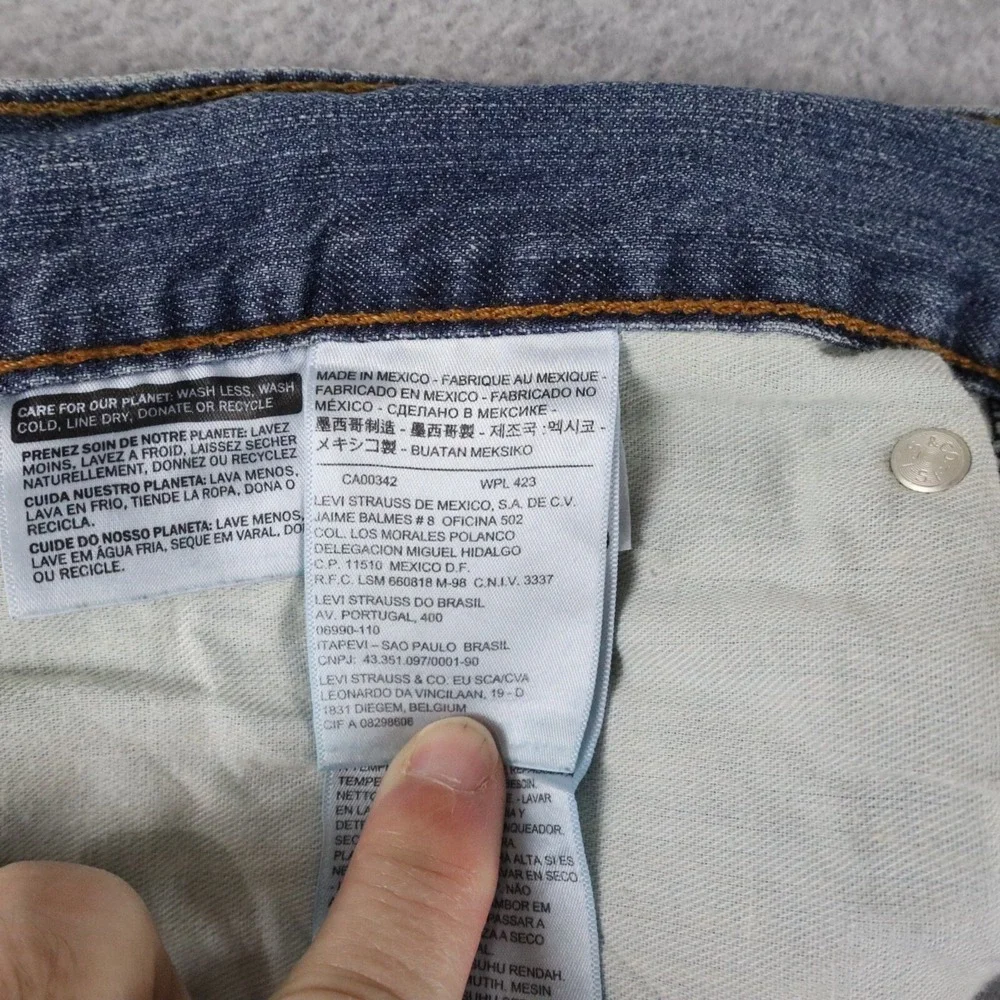 Levi's 505 Jeans Mens 40x30 Regular Fit 5-Pocket Cotton Denim‎ Blue